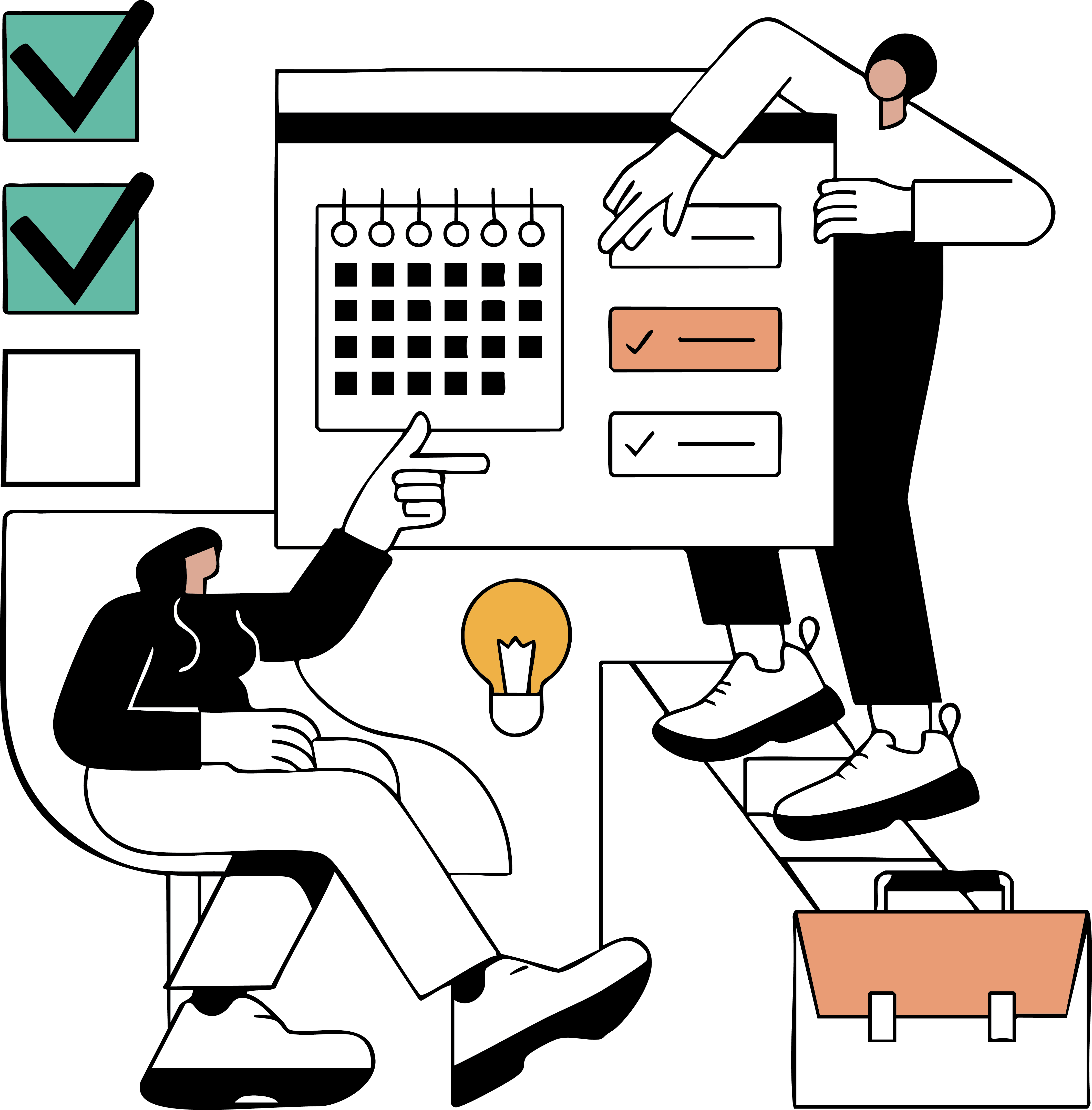 Deliver with illustration